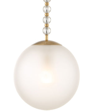 Ripple 1 Light Frost Glass Pendant