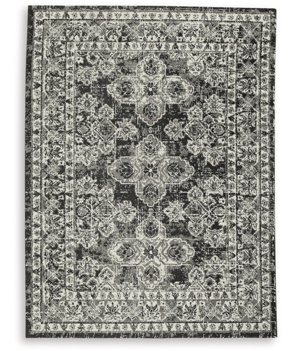 Glennisman Medium Rug Black/Gray/Ivory