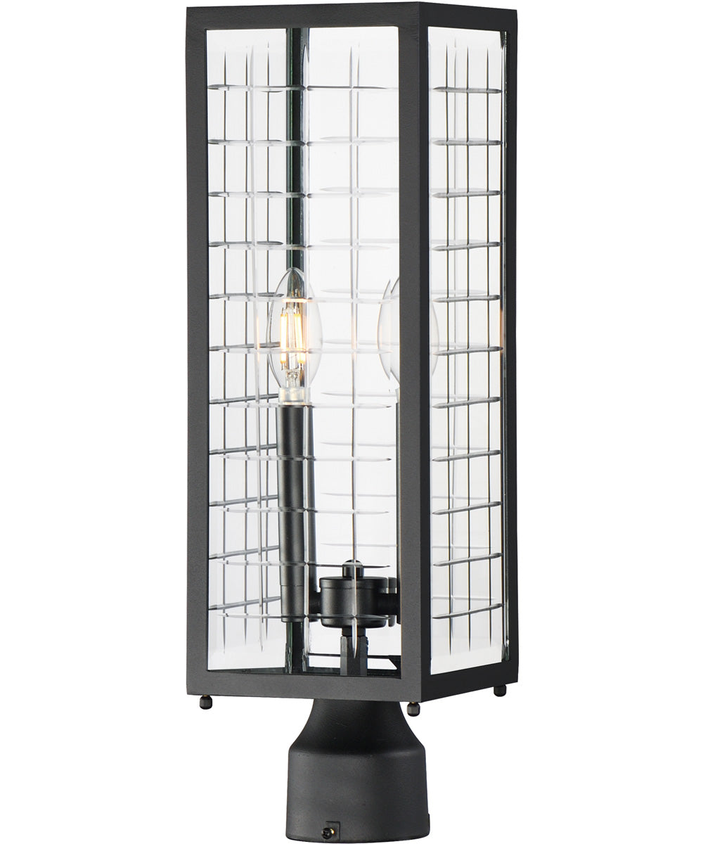 Magnus Outdoor Post Lantern Black