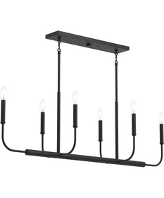 Reines 6-Light Linear Chandelier Matte Black