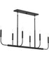 Reines 6-Light Linear Chandelier Matte Black