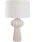 Wrenley Ridged White Table Lamp