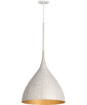 Fleur 1-Light Pendant White/Gold