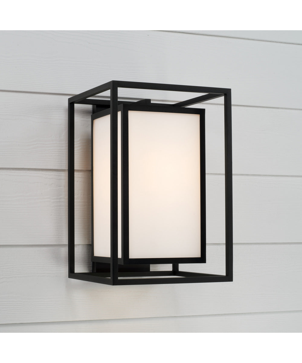 Aiden 1-Light Outdoor Wall-Lantern Black