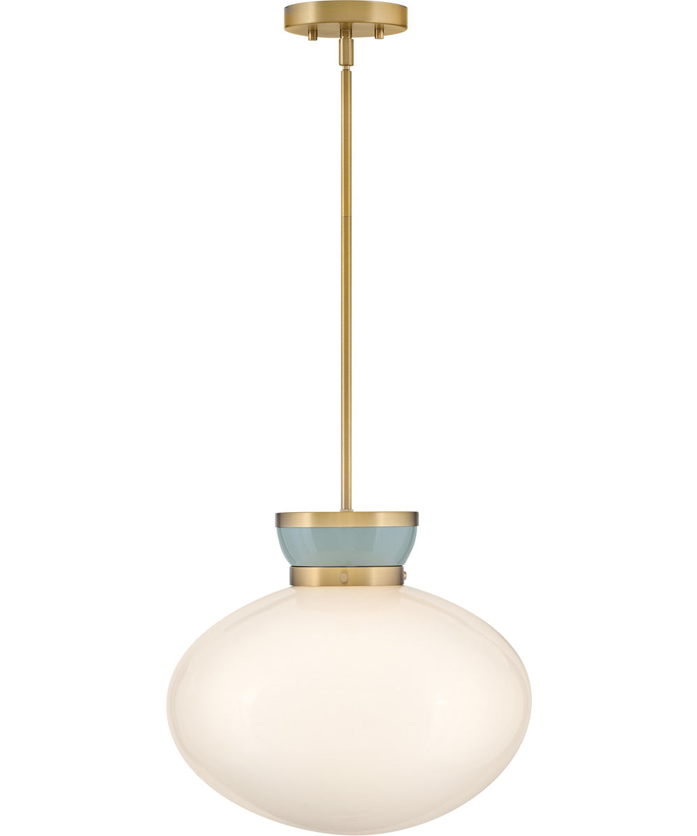 Lucy 1-Light Medium Pendant in Lacquered Brass