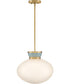 Lucy 1-Light Medium Pendant in Lacquered Brass