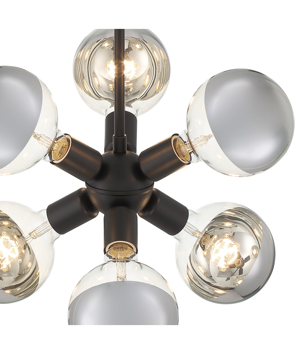 Gambit 6 Light Pendant Matte Black