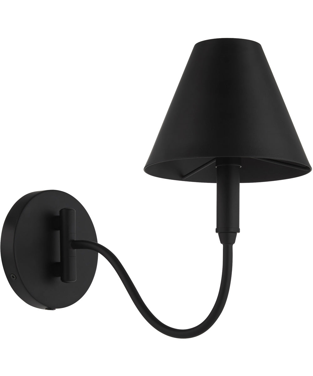 Waltz 1-light Wall Mount Light Fixture Matte Black