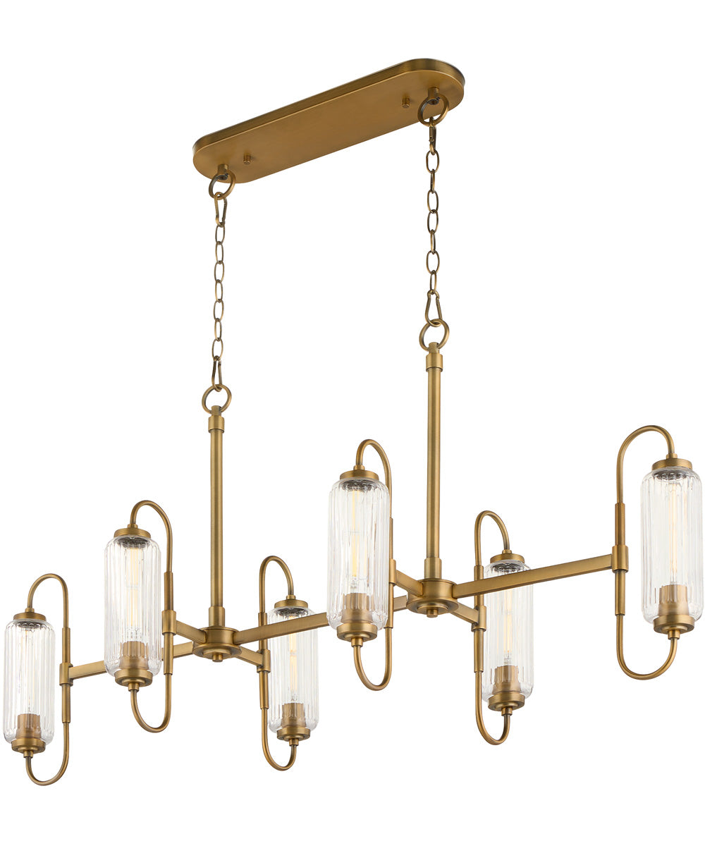 Whitmire 6-light Pendant Brushed Brass