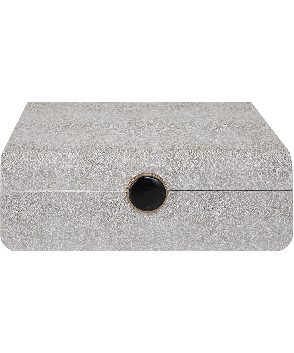 Lalique White Shagreen Box