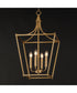 Clifton 4-Light Pendant Natural Aged Brass