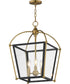 Mccadden 3-Light Pendant Black / Natural Aged Brass