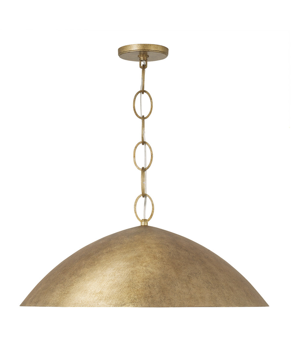 Francesca 1-Light Pendant Feathered Gold
