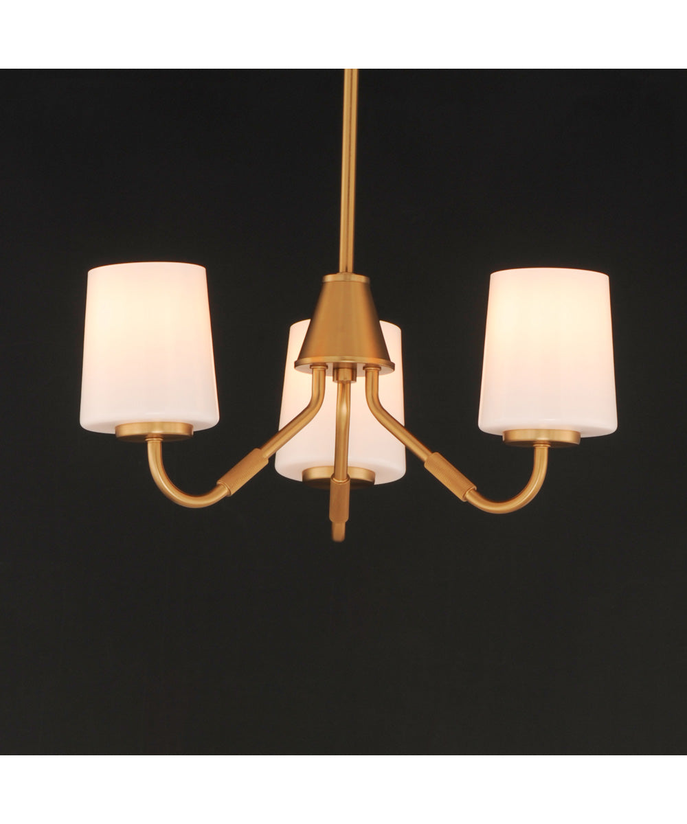 Durham 3-Light Chandelier Natural Aged Brass