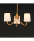 Durham 3-Light Chandelier Natural Aged Brass