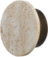Discus 7 inch LED Outdoor Wall Sconce Travertine / Antique Bronze