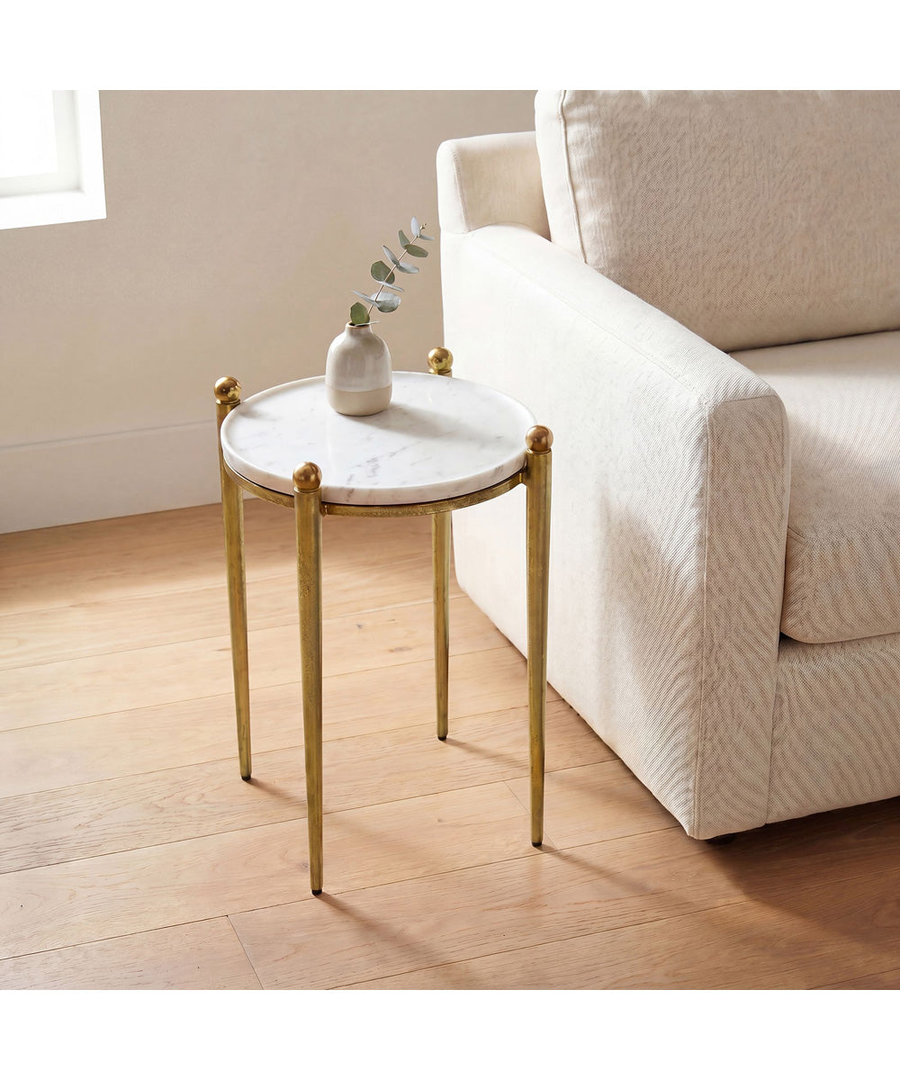 Nahunta Antique Brass Accent Table