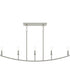 Jheni 5-Light Linear Chandelier Brushed Nickel