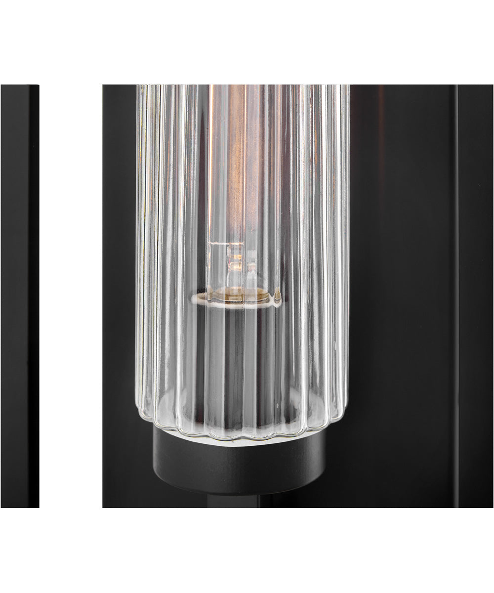 Stassi 1-Light Medium Wall Mount Lantern in Black