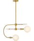 Maude 2-Light Medium Single Tier in Lacquered Brass