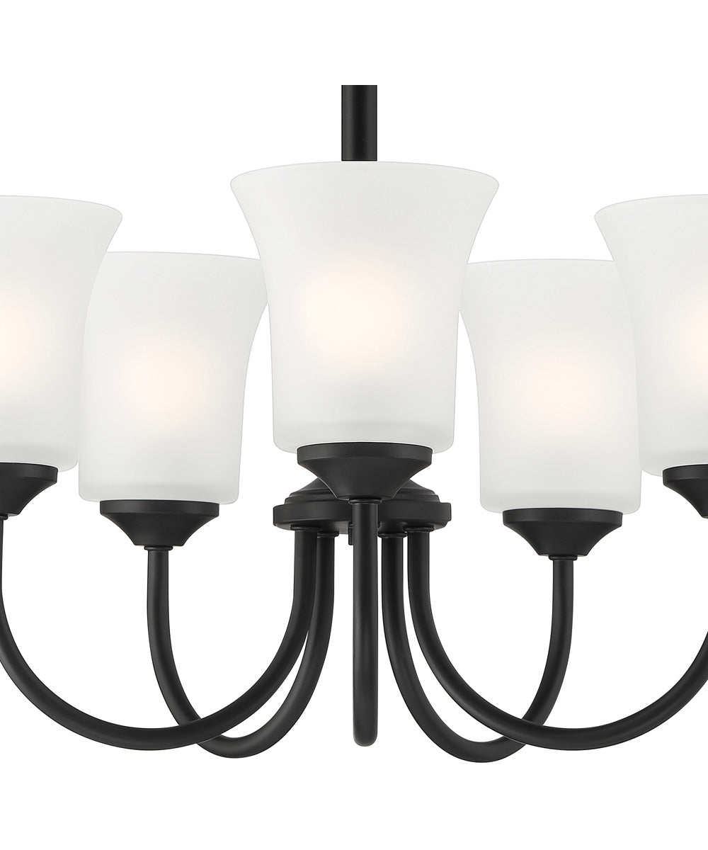 Bronson 5 Light Chandelier Matte Black