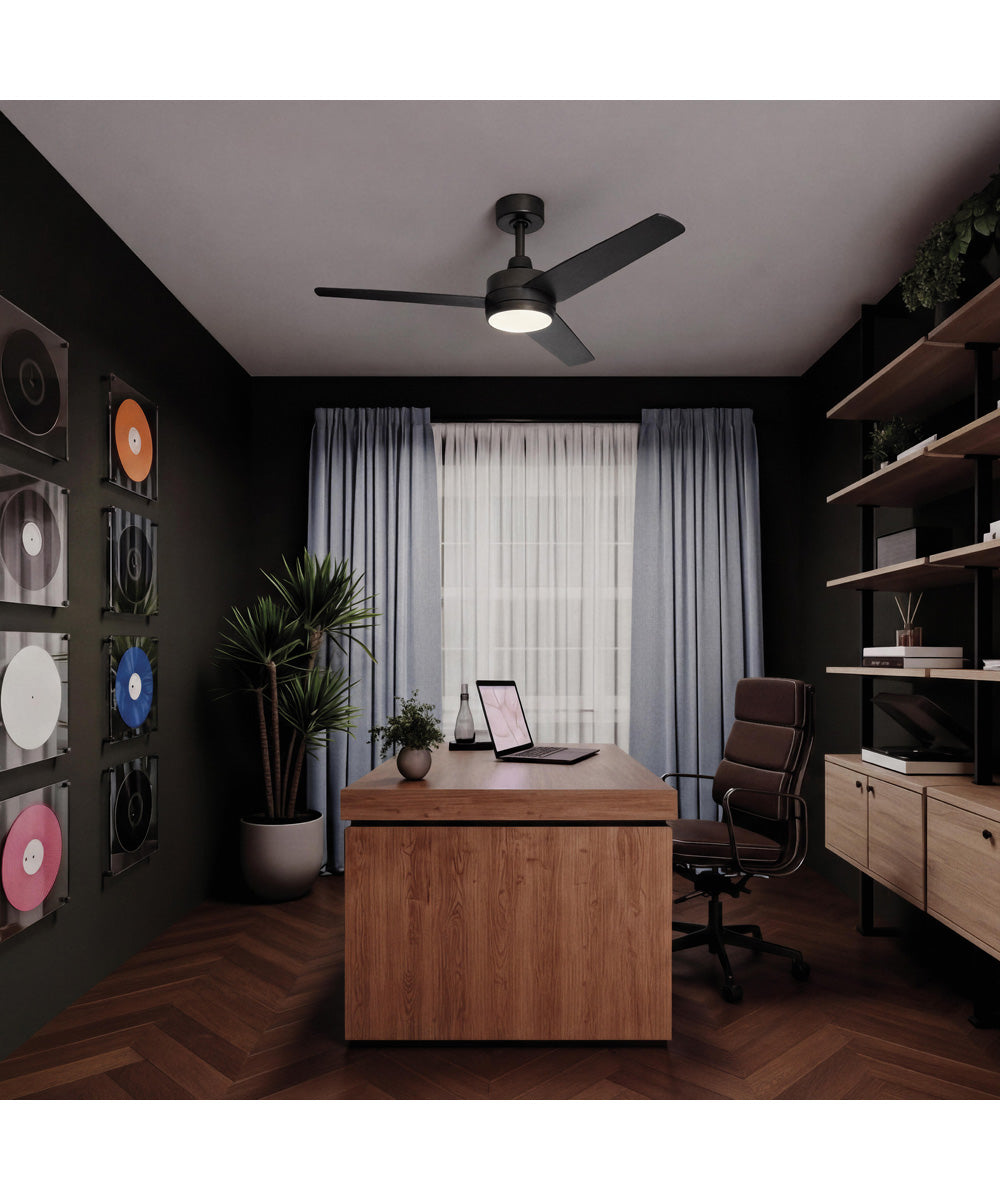 Velto 60-in. 3-Blade LED Modern Ceiling Fan Matte Black