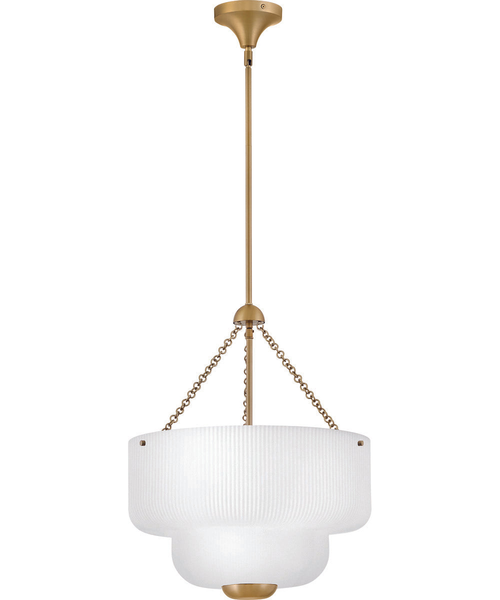 Adella 5-Light Large Pendant in Lacquered Brass