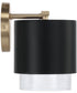 Weller 3-Light Vanity Matte Brass and Black