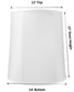 12x14x15 White Shantung Fabric Drum Lampshade