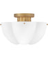 Becca 4-Light Medium Semi-Flush Mount in Heritage Brass