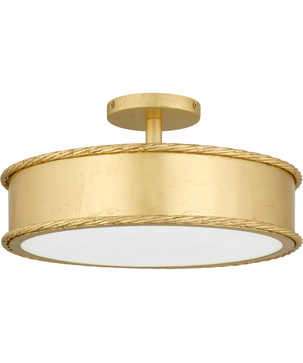 Mara 3-light Semi Flush Mount Gold Leaf