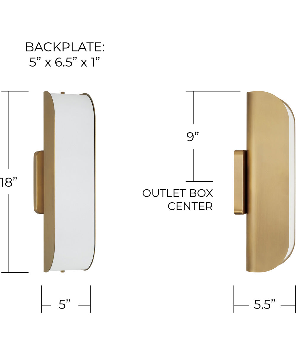 Marcell 1-Light Sconce Aged Brass