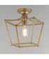 Clifton Single Pendant / Semi-Flush Natural Aged Brass