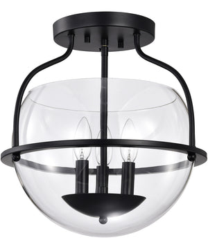 Amado 3-Light Close-to-Ceiling Matte Black