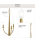 Jheni 3-Light Chandelier Brushed Gold