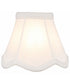 5"W x 4"H Down White Scallop Stretch Clip-on Candelabra Lampshade
