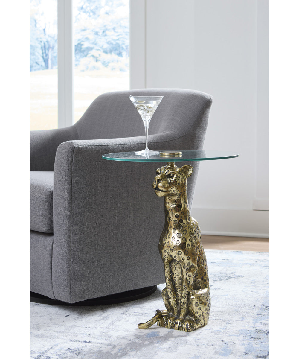 Vallain Accent Table Antique Gold