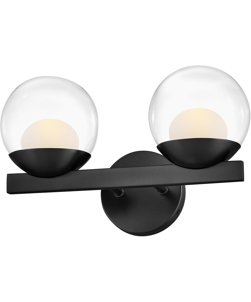 Sunni 2-Light Small Two Light Vanity in Black