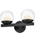Sunni 2-Light Small Two Light Vanity in Black