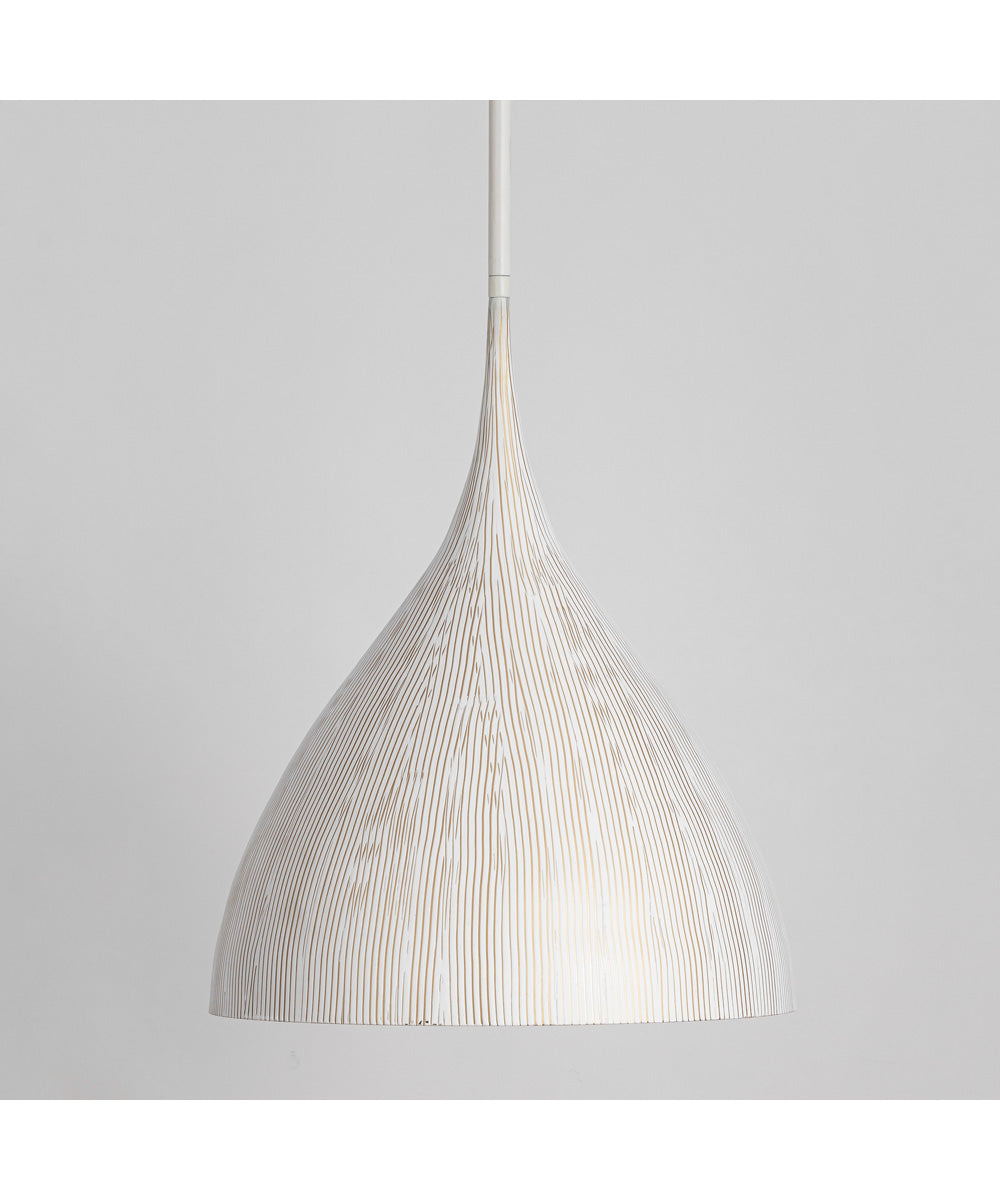 Fleur 1-Light Pendant White/Gold