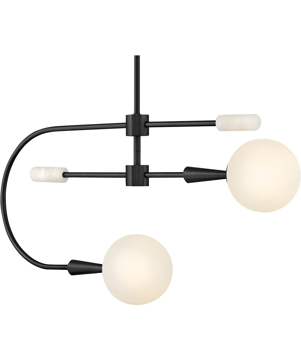 Maude 2-Light Medium Single Tier in Black