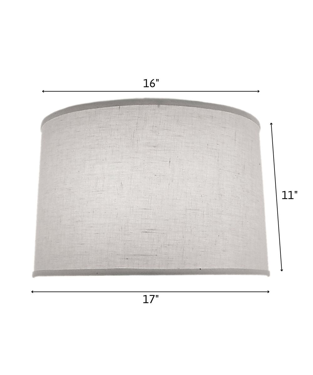 16x17x11 Cream Aberdeen Drum Hardback Lampshade