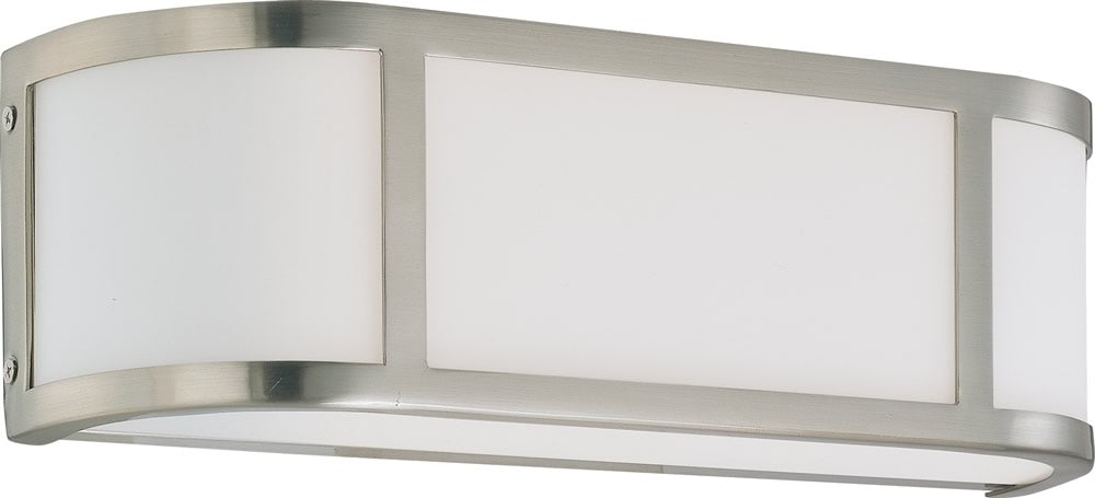16"W Odeon 2-Light Vanity & Wall Brushed Nickel