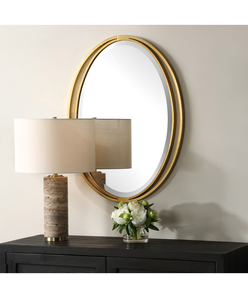 Rhodes Gold Oval Mirror