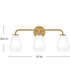 Gio 3-Light Medium Three Light Vanity in Lacquered Brass