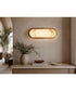 Plinth 15 inch LED Alabaster Wall Sconce Natural Aged Brass