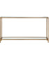 Console Table with Mirrored Shelves in Warm Gold