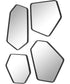 Linneah Black Mirrors, Set of 4