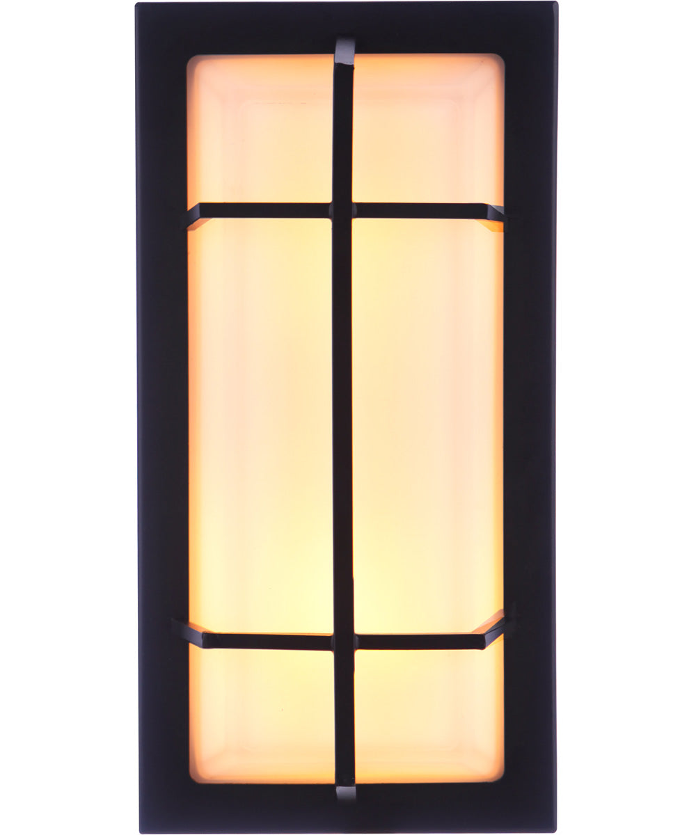 Bulkhead Rectangular 2-Light Outdoor Lighting Textured Black