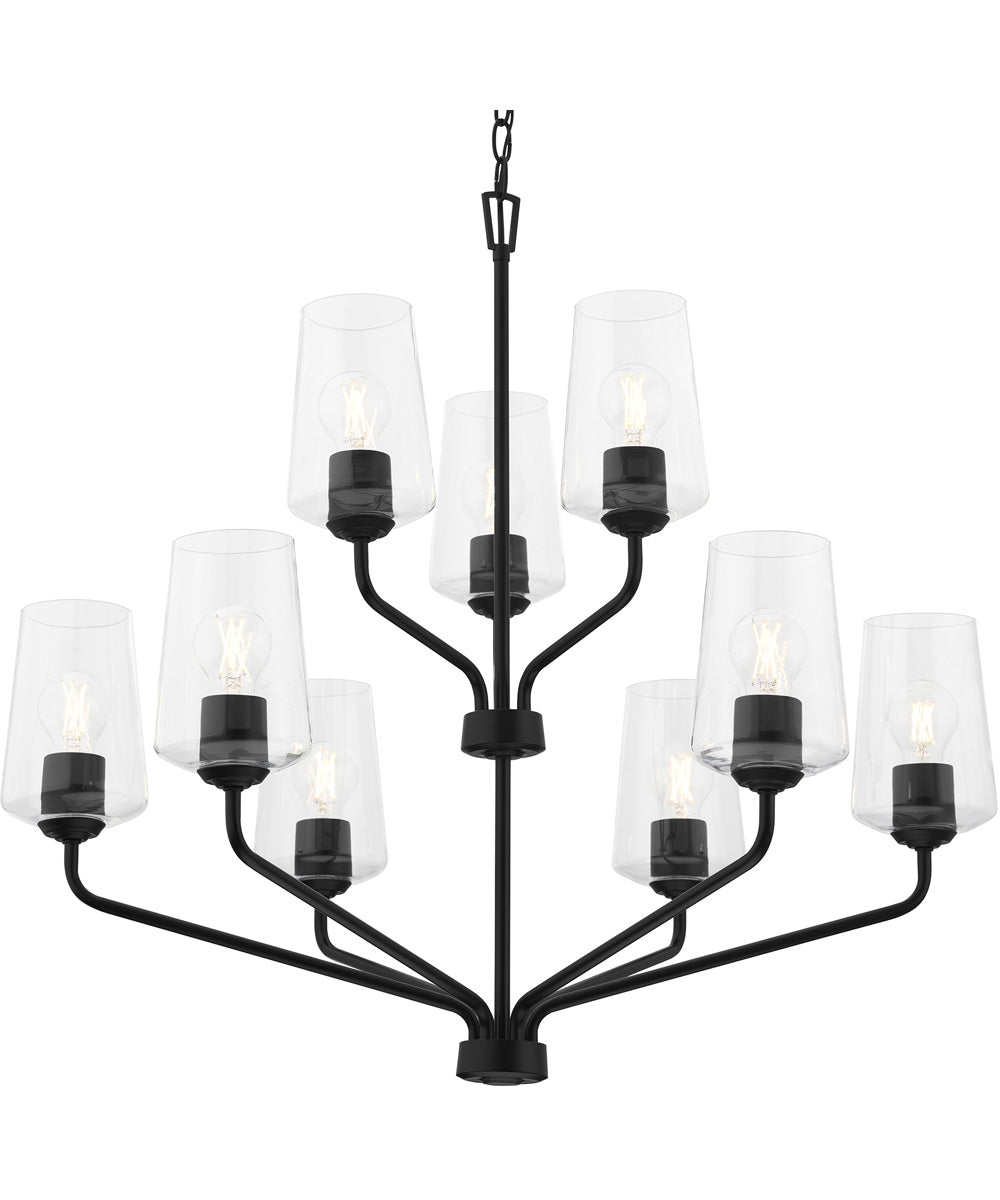 Celino 9-Light Chandelier Black